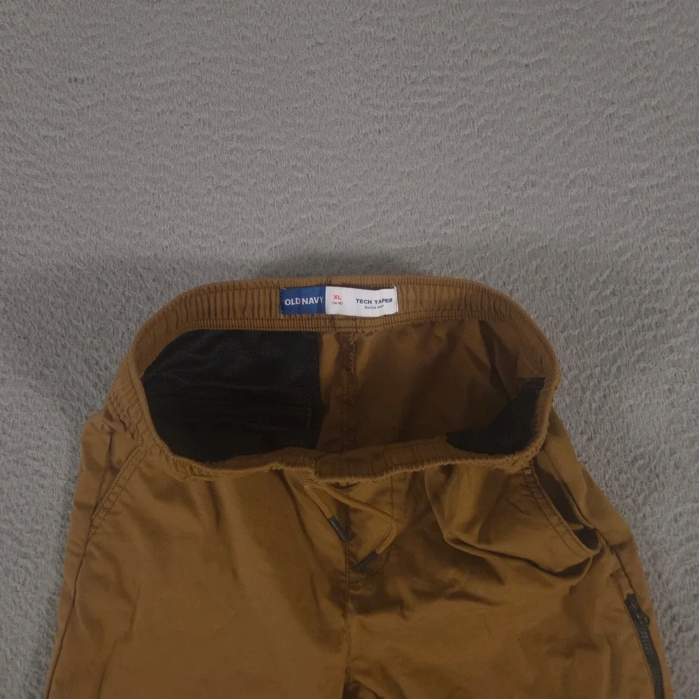 Old Navy Pants Boys XL Brown Built-In Flex Tapered Tech Quick Dry Stretch Chinos